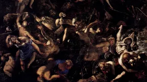 The Last Judgment Detail by Tintoretto Oil Painting