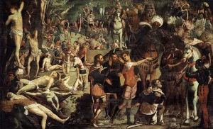 The Martyrdom of the Ten Thousand Fragment by Tintoretto - Oil Painting Reproduction