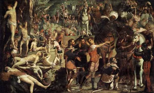 The Martyrdom of the Ten Thousand Fragment Oil painting by Tintoretto