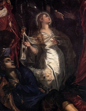 The Miracle of St Agnes Detail Oil painting by Tintoretto