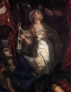 The Miracle of St Agnes Detail by Tintoretto Oil Painting