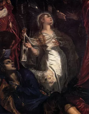 The Miracle of St Agnes Detail Oil painting by Tintoretto