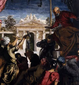The Miracle of St Mark Freeing the Slave Detail by Tintoretto Oil Painting
