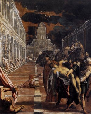 The Stealing of the Dead Body of St Mark Oil painting by Tintoretto