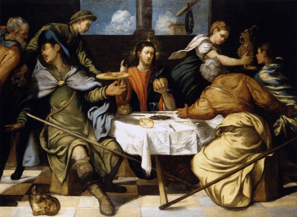 Main Product Photo of The Supper at Emmaus Painting by Tintoretto