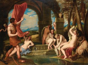 Diana And Actaeon by Titian Oil Painting