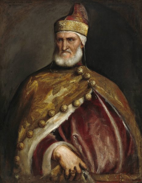 Doge Andrea Gritti  by Titian - Hand-Painted Oil Painting Reproduction