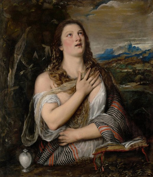 Main Product Photo of The Penitent Magdalene  Painting by Titian