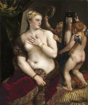 Venus With a Mirror by Titian Oil Painting