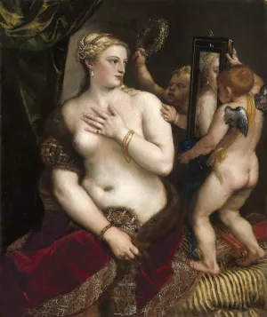 Venus With a Mirror by Titian Oil Painting