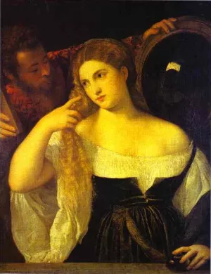 A Woman at Her Toilet Oil painting by Titian Ramsey Peale II