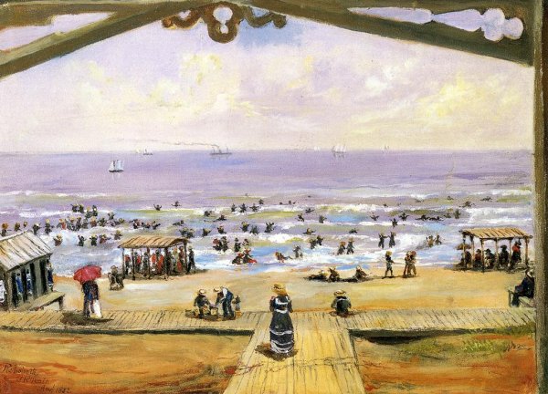 Bright House, Rehoboth Beach by Titian Ramsey Peale II - Hand-Painted Oil Painting Reproduction