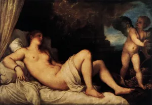 Danae Oil painting by Titian Ramsey Peale II