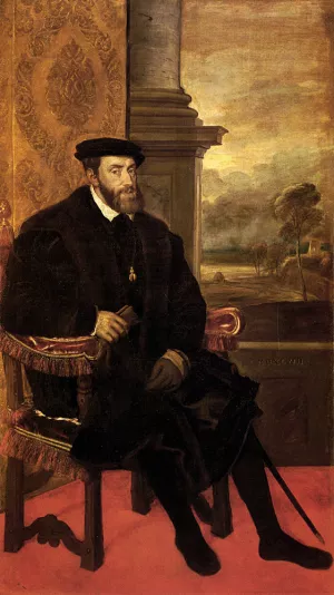Emperor Charles painting by Titian Ramsey Peale II