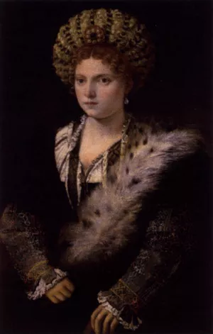 Isabella d'Este, Duchess of Mantua Oil painting by Titian Ramsey Peale II