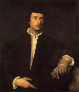Man With a Glove by Titian Ramsey Peale II Oil Painting
