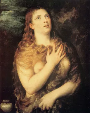 Mary Magdalene Repentant by Titian Ramsey Peale II - Oil Painting Reproduction