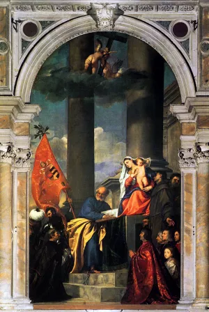 Pesaros Madonna by Titian Ramsey Peale II Oil Painting