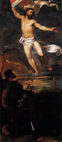 Polyptych of the Resurrection: Resurrection painting by Titian Ramsey Peale II
