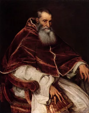 Pope Paul III by Titian Ramsey Peale II - Oil Painting Reproduction