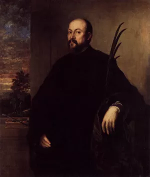 Portrait of a Man with a Palm by Titian Ramsey Peale II Oil Painting