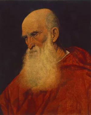Portrait of an Old Man Pietro Cardinal Bembo by Titian Ramsey Peale II - Oil Painting Reproduction