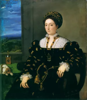 Portrait of Eleonora Gonzaga della Rovere by Titian Ramsey Peale II Oil Painting