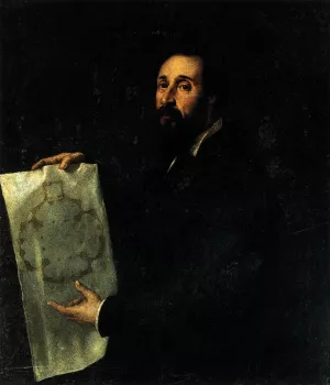 Portrait of Giulio Romano painting by Titian Ramsey Peale II