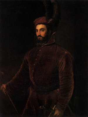 Portrait of Ippolito dei Medici Oil painting by Titian Ramsey Peale II