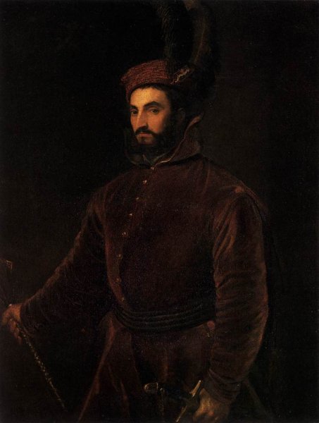 Main Product Photo of Portrait of Ippolito dei Medici Painting by Titian Ramsey Peale II