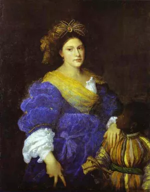 Portrait of Laura de Dianti by Titian Ramsey Peale II - Oil Painting Reproduction