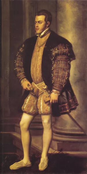 Portrait of Philip II by Titian Ramsey Peale II Oil Painting