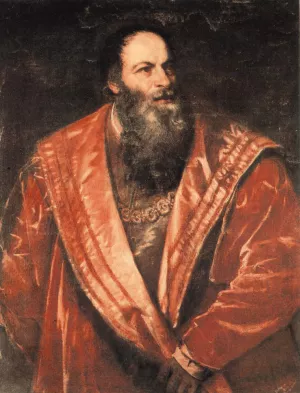Portrait of Pietro Aretino by Titian Ramsey Peale II Oil Painting