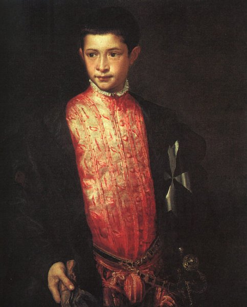 Main Product Photo of Portrait of Ranuccio Farnese Painting by Titian Ramsey Peale II