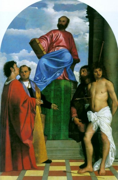 Main Product Photo of Saint Mark Enthroned Painting by Titian Ramsey Peale II