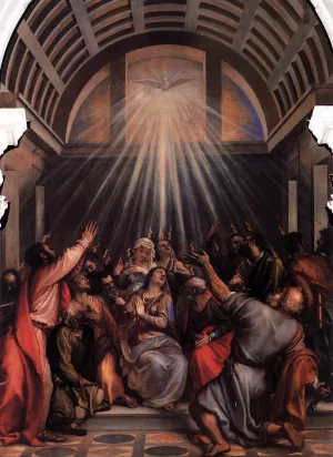 The Descent of the Holy Ghost by Titian Ramsey Peale II Oil Painting