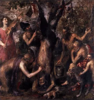 The Flaying of Marsyas by Titian Ramsey Peale II Oil Painting