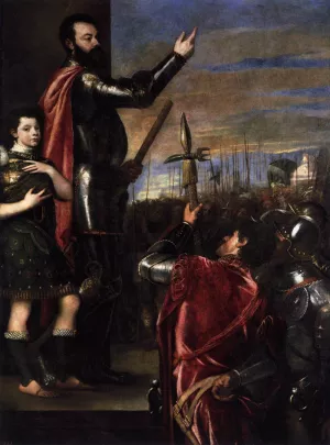 The Marchese del Vasto Addressing His Troops by Titian Ramsey Peale II - Oil Painting Reproduction