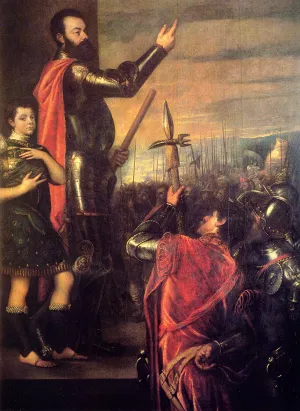 The Speech of Alfonso d'Avalo by Titian Ramsey Peale II - Oil Painting Reproduction
