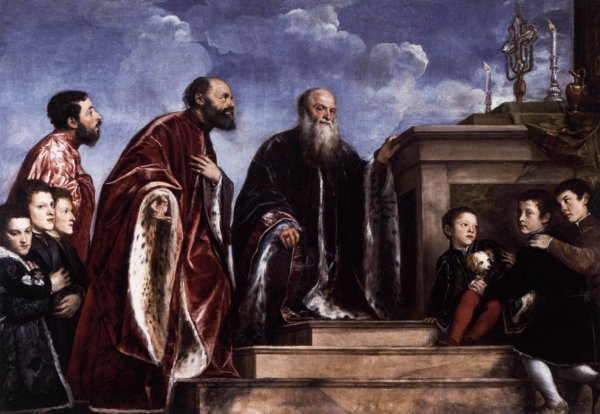 Main Product Photo of The Vendramin Family Venerating a Relic of the True Cross Painting by Titian Ramsey Peale II