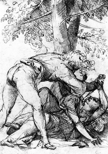Main Product Photo of The Vicious Husband Painting by Titian Ramsey Peale II