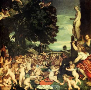 The Worship of Venus by Titian Ramsey Peale II Oil Painting