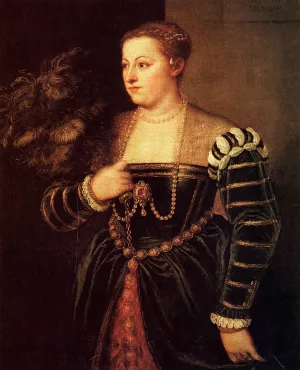 Titian's daughter, Lavinia by Titian Ramsey Peale II Oil Painting
