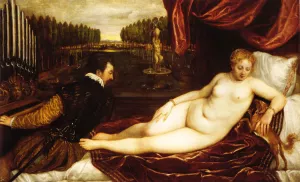 Venus with Organist by Titian Ramsey Peale II Oil Painting