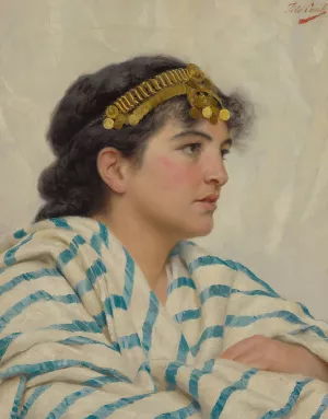 Odalisque by Tito Conti Oil Painting