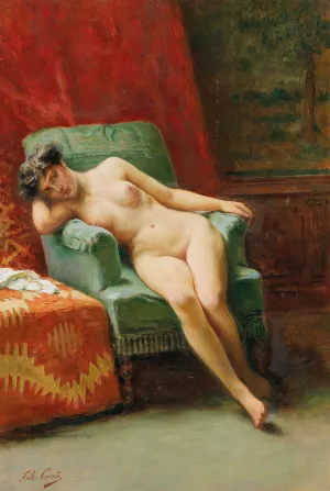 The Model by Tito Conti Oil Painting