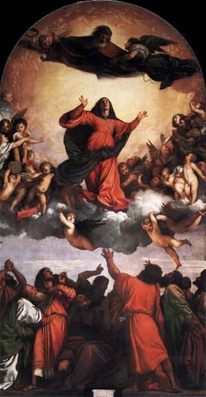 Assumption of the Virgin Oil painting by Tiziano Vecellio