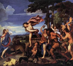 Bacchus and Ariadne by Tiziano Vecellio Oil Painting