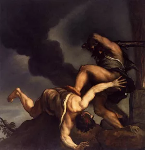 Cain and Abel Oil painting by Tiziano Vecellio