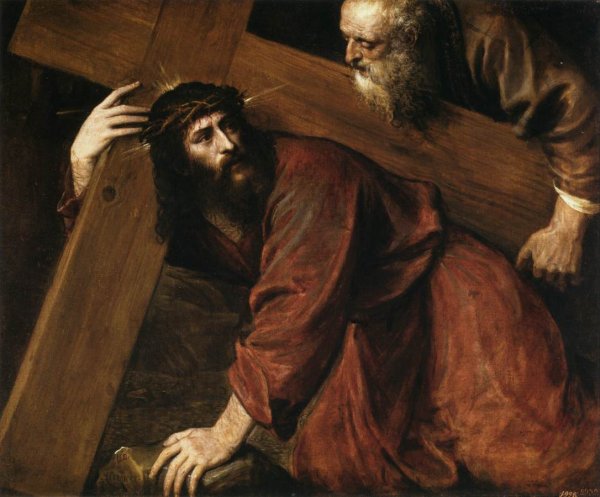 Main Product Photo of Christ Carrying the Cross Painting by Tiziano Vecellio